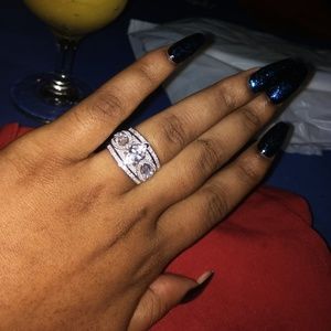 3PC Marquise Cut Wedding Set